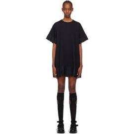 시몬 로샤 Simone Rocha Black A-Line T-Shirt Minidress 241405F052013