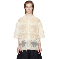 시몬 로샤 Simone Rocha 오프화이트 Off-White Embroidered Shirt 241405M192015