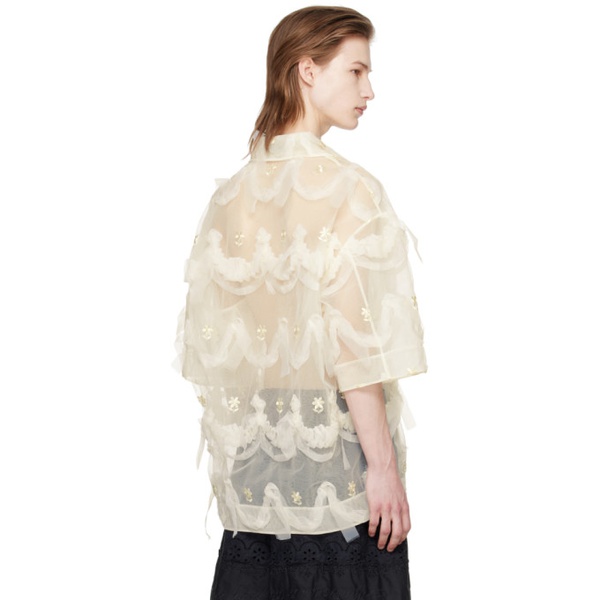  시몬 로샤 Simone Rocha 오프화이트 Off-White Embroidered Shirt 241405M192015