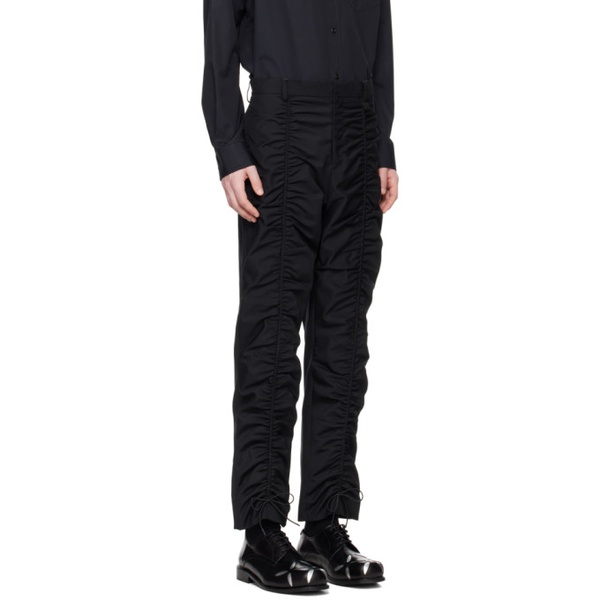  시몬 로샤 Simone Rocha Black Ruched Trousers 241405M191008