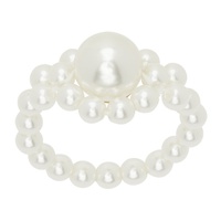 시몬 로샤 Simone Rocha White Daisy Solo Ring 241405F024000