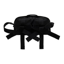 시몬 로샤 Simone Rocha Black Beaded Classic Bow Crossbody Bag 241405M170007