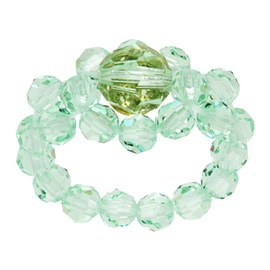 시몬 로샤 Simone Rocha Green Daisy Solo Ring 241405F024001