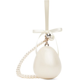 시몬 로샤 Simone Rocha 오프화이트 Off-White Bell Charm Micro Pearl Egg Bag 241405F048007