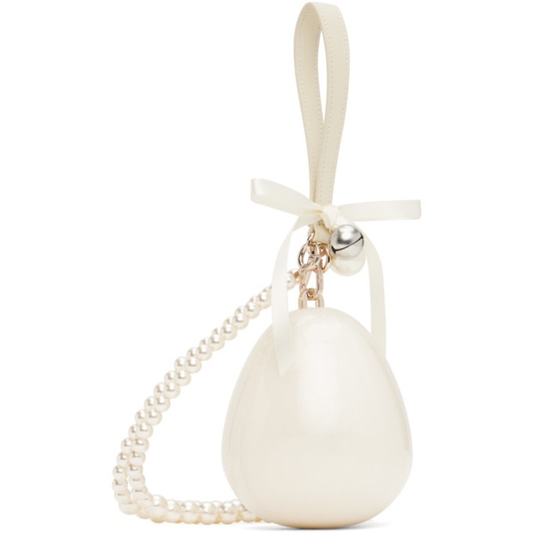  시몬 로샤 Simone Rocha 오프화이트 Off-White Bell Charm Micro Pearl Egg Bag 241405F048007