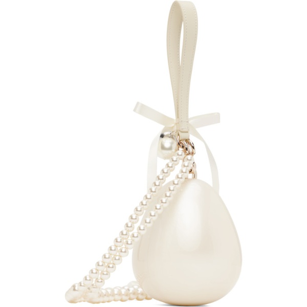  시몬 로샤 Simone Rocha 오프화이트 Off-White Bell Charm Micro Pearl Egg Bag 241405F048007