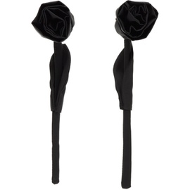 시몬 로샤 Simone Rocha Black Rose Earrings 241405F022030