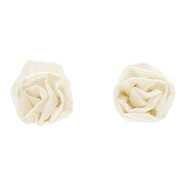 시몬 로샤 Simone Rocha 오프화이트 Off-White Rose Stud Earrings 241405F022038