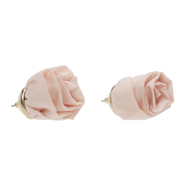  시몬 로샤 Simone Rocha Pink Rose Stud Earrings 241405F022040