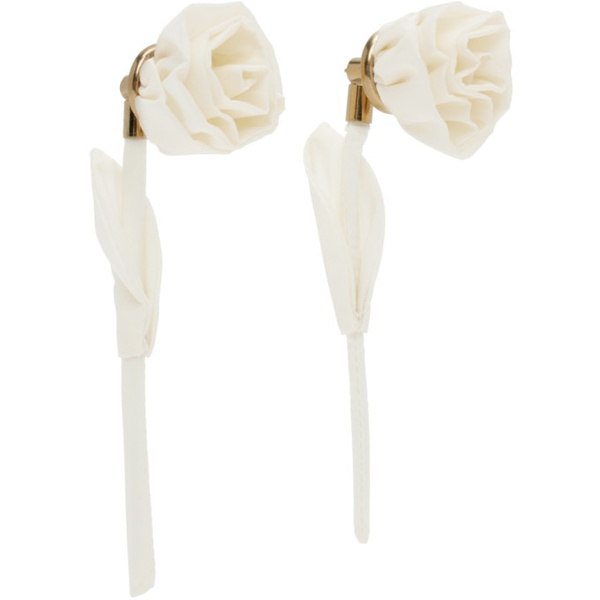  시몬 로샤 Simone Rocha 오프화이트 Off-White Rose Earrings 241405F022029