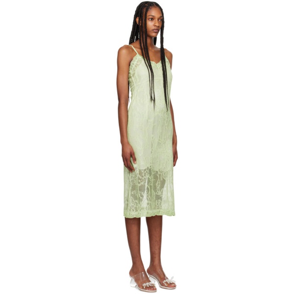  시몬 로샤 Simone Rocha Green Floral Midi Dress 241405F054002