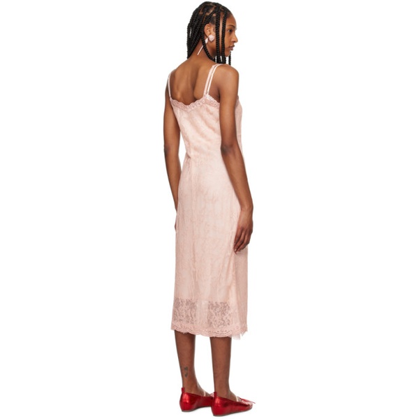  시몬 로샤 Simone Rocha Pink Floral Midi Dress 241405F054015