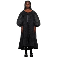 시몬 로샤 Simone Rocha Black Beaded Midi Dress 232405F054018
