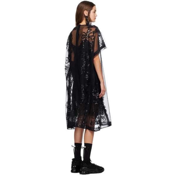  시몬 로샤 Simone Rocha Black Sequinned Midi Dress 232405F054036