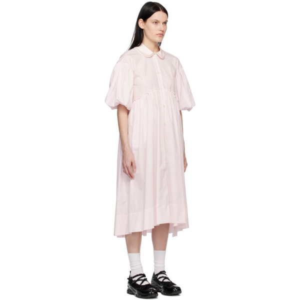  시몬 로샤 Simone Rocha Pink Puff Sleeve Midi Dress 231405F054017