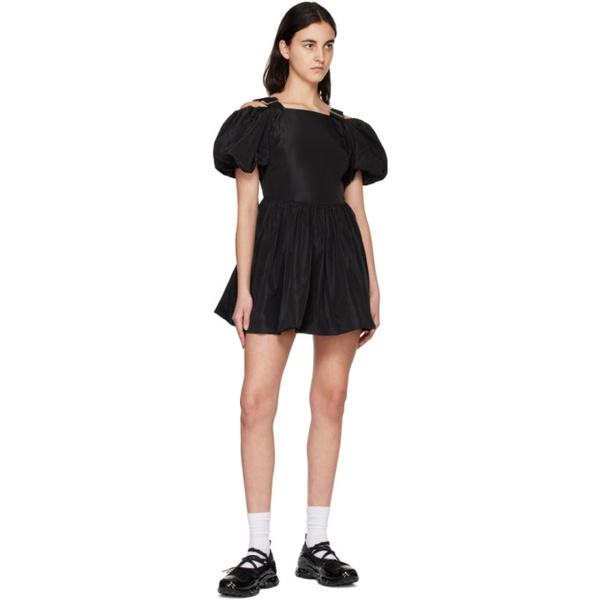  시몬 로샤 Simone Rocha Black Slider Minidress 231405F052003