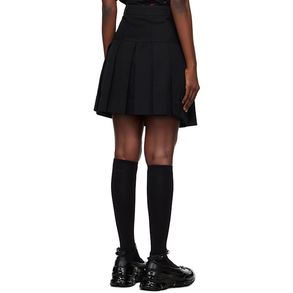  시몬 로샤 Simone Rocha Black Pleated Miniskirt 232405F090003