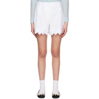 시몬 로샤 Simone Rocha White Embroidered Shorts 231405F088001