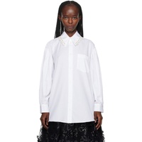 시몬 로샤 Simone Rocha White Classic Puff Sleeve Shirt 232405F109000