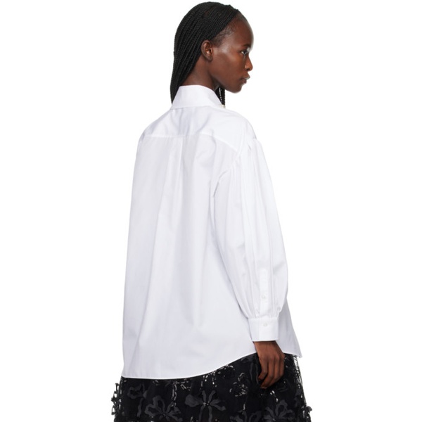  시몬 로샤 Simone Rocha White Classic Puff Sleeve Shirt 232405F109000