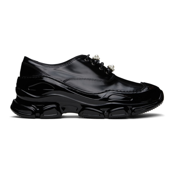  시몬 로샤 Simone Rocha Black Pearl Daisy Trek Sole Brogue Sneakers 231405M237002