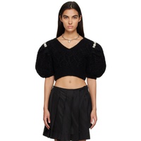 시몬 로샤 Simone Rocha Black Embellished Sweater 231405F096002