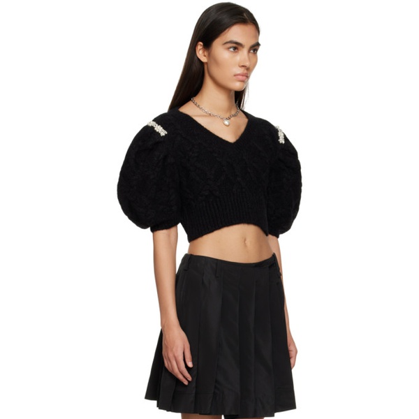 이자벨마랑 시몬 로샤 Simone Rocha Black Embellished Sweater 231405F096002