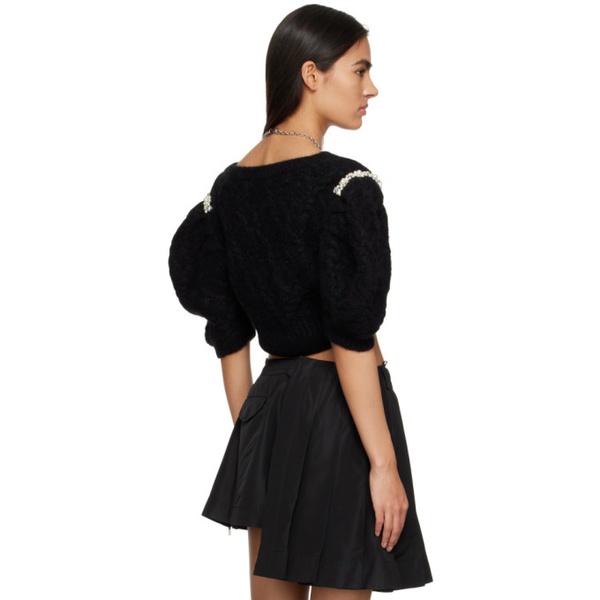 이자벨마랑 시몬 로샤 Simone Rocha Black Embellished Sweater 231405F096002