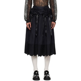 시몬 로샤 Simone Rocha Black Bow Midi Skirt 241405F092012