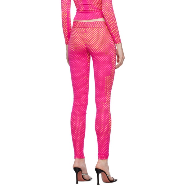  Sinead Gorey Pink Laser-Cut Leggings 232483F085003