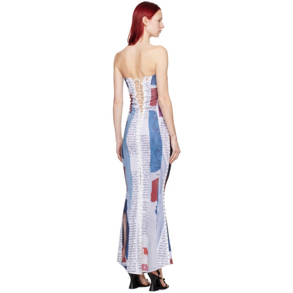  Sinead Gorey White Lace-Up Maxi Dress 241483F054007