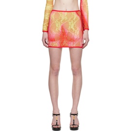 Sinead Gorey Yellow & Red Gradient Miniskirt 241483F090005