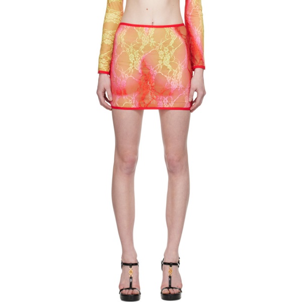  Sinead Gorey Yellow & Red Gradient Miniskirt 241483F090005