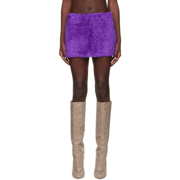  Sinead Gorey Purple Zip Miniskirt 222483F090006