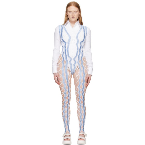  Sinead O'DWYER Blue Shibari Harness Jumpsuit 241974F070003