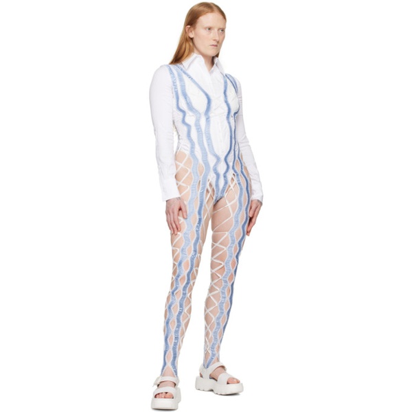  Sinead O'DWYER Blue Shibari Harness Jumpsuit 241974F070003