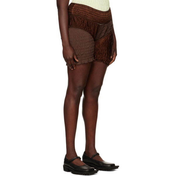  Sinead O'DWYER Brown Organic Cotton Shorts 221974F088000