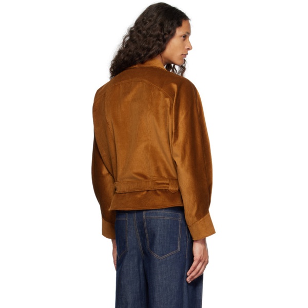  Situationist Brown Belted Jacket 232149M180000