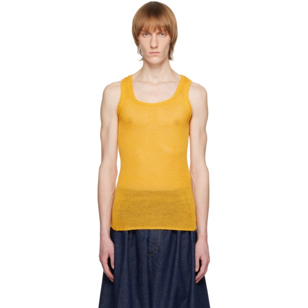  Situationist SSENSE Exclusive Yellow Tank Top 231149M214001