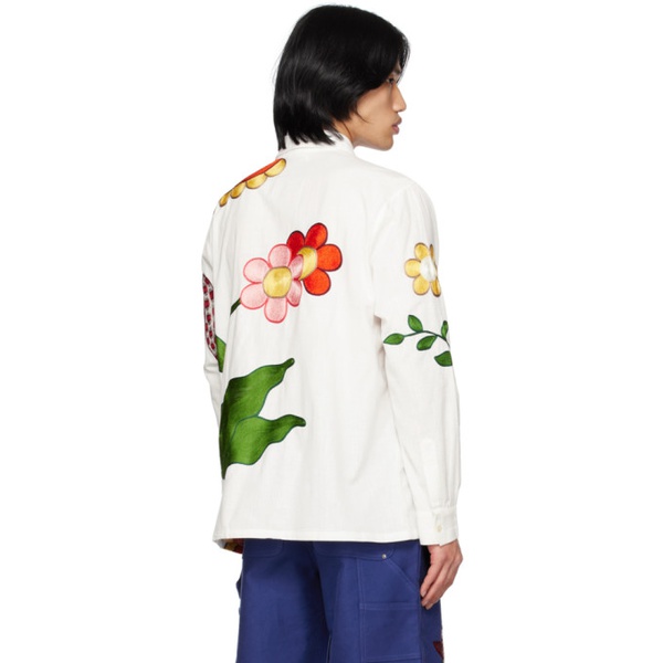  Sky High Farm Workwear White Flower Shirt 231219M192001