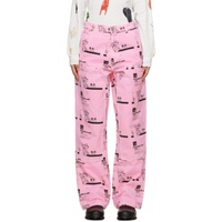 Sky High Farm Workwear Pink Insulation Jeans 241219F069000