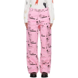 Sky High Farm Workwear Pink Insulation Jeans 241219F069000