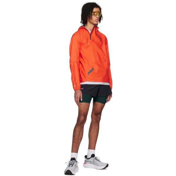  Soar Running Orange Trail Rain Jacket 241627M180000