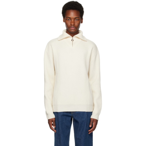  솔리드 옴므 Solid Homme 오프화이트 Off-White Rib Sweater 232221M202006