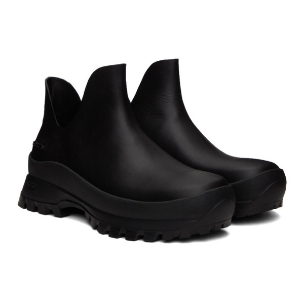  솔리드 옴므 Solid Homme Black Leather Chelsea Boots 232877M223000