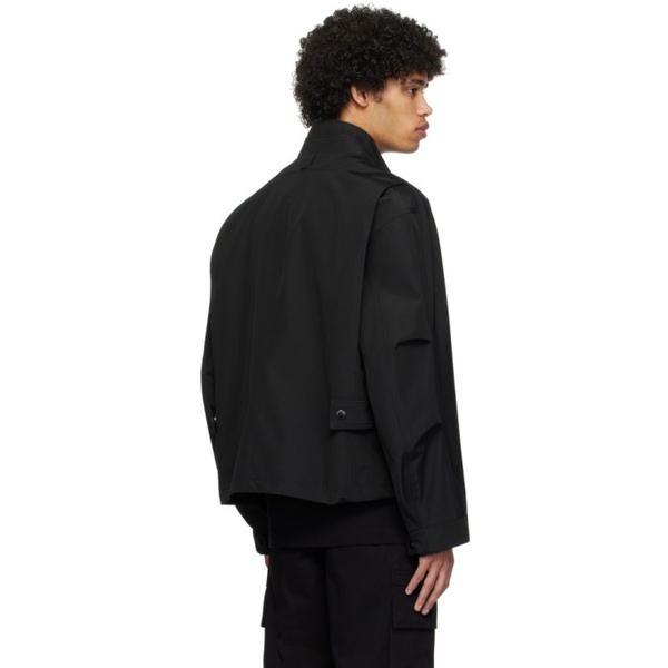 솔리드 옴므 Solid Homme Black Stand Collar Jacket 241221M180012