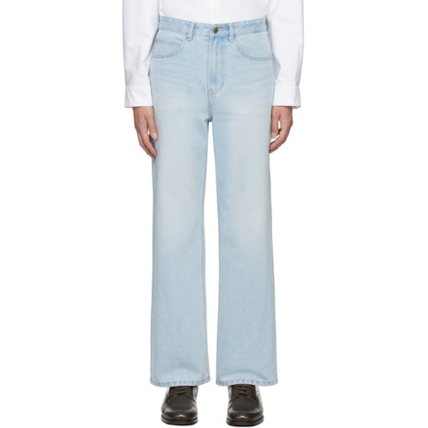  솔리드 옴므 Solid Homme Blue Five-Pocket Jeans 241221M186005