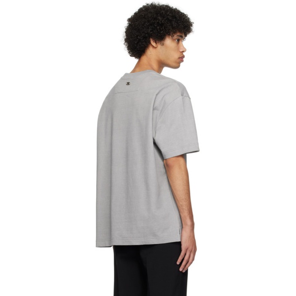  솔리드 옴므 Solid Homme Gray Pocket T-Shirt 241221M213010