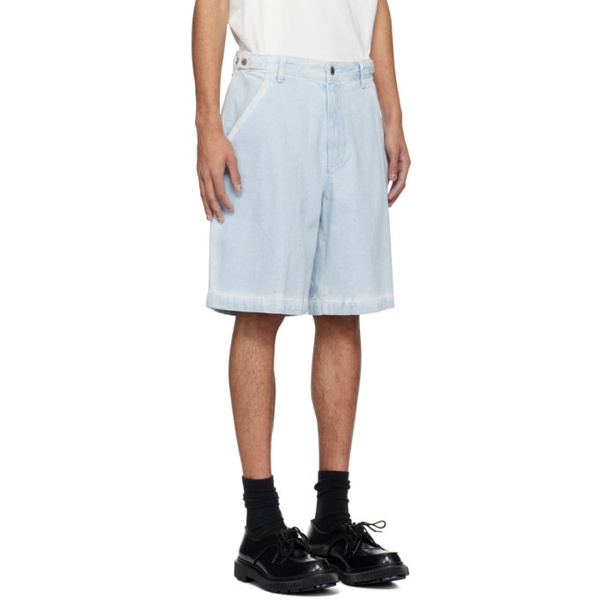  솔리드 옴므 Solid Homme Blue Four-Pocket Denim Shorts 241221M193000