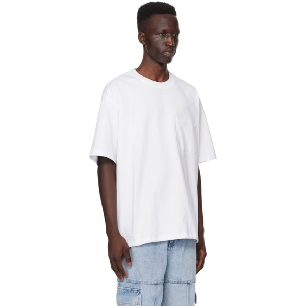  솔리드 옴므 Solid Homme White Pocket T-Shirt 241221M213018